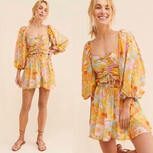 Show Me Your MuMu 2 piece Set - Groovy Blooms Floral Jenna Top + Swing Skirt XS